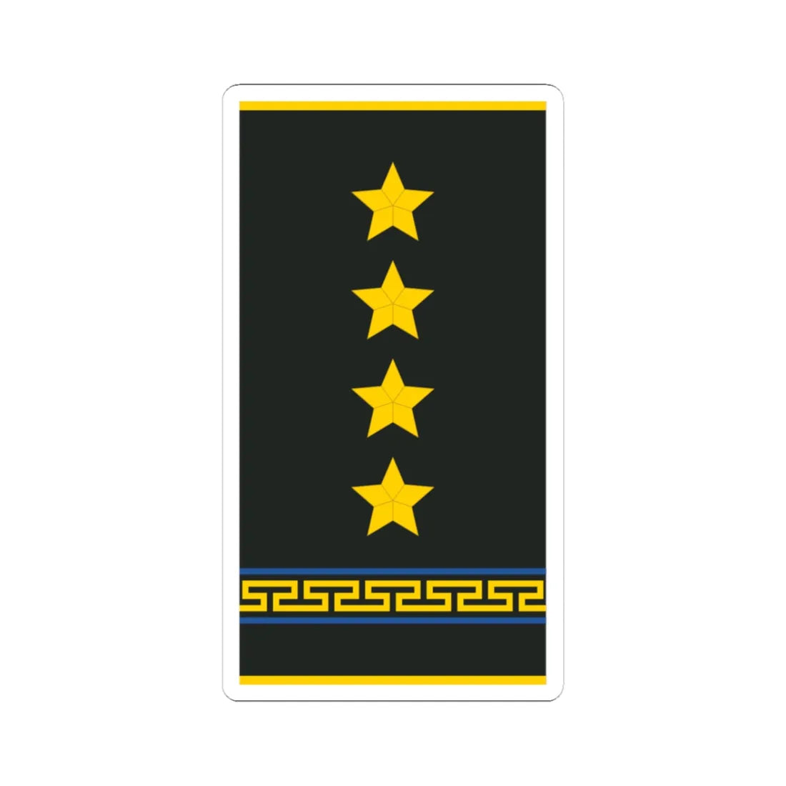 Mongolian Air force CPT shirt (Mongolia) (Military Rank) STICKER Vinyl Kiss-Cut Decal 3 Inch White - The Sticker Space