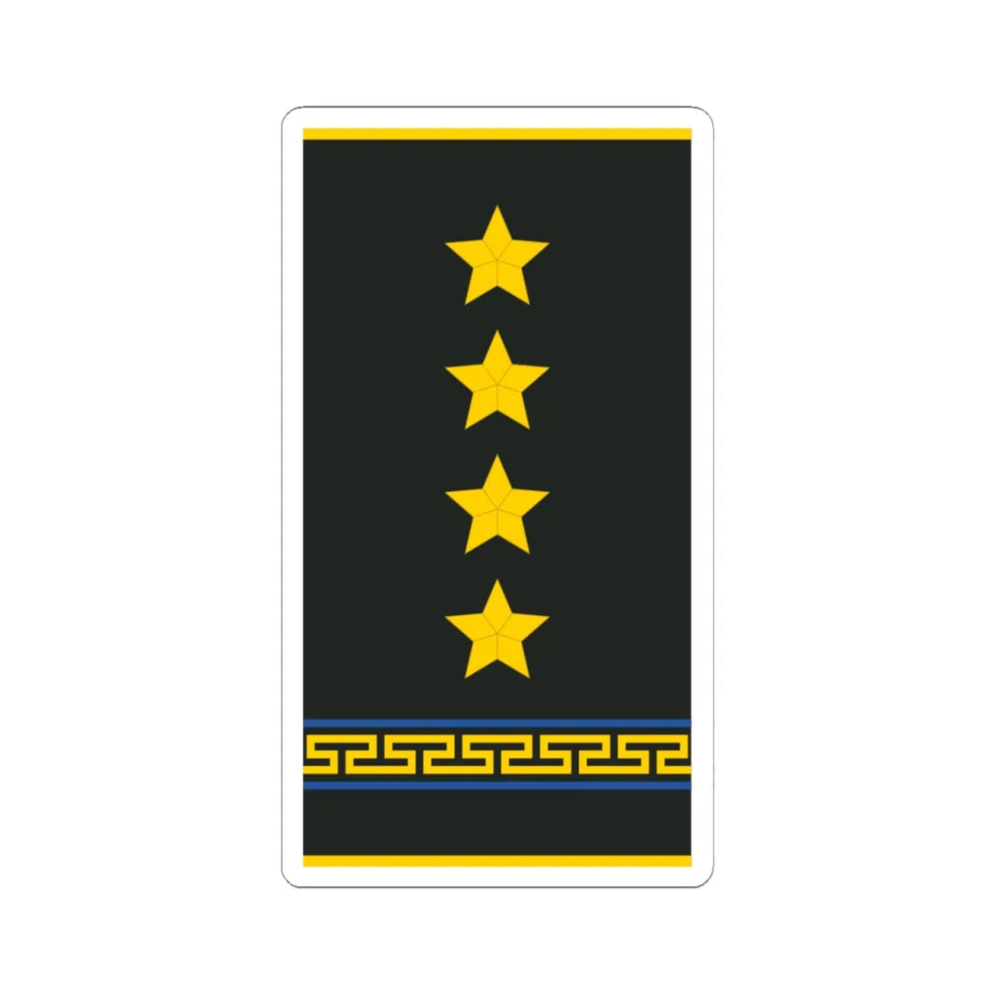 Mongolian Air force CPT shirt (Mongolia) (Military Rank) STICKER Vinyl Kiss-Cut Decal - The Sticker Space