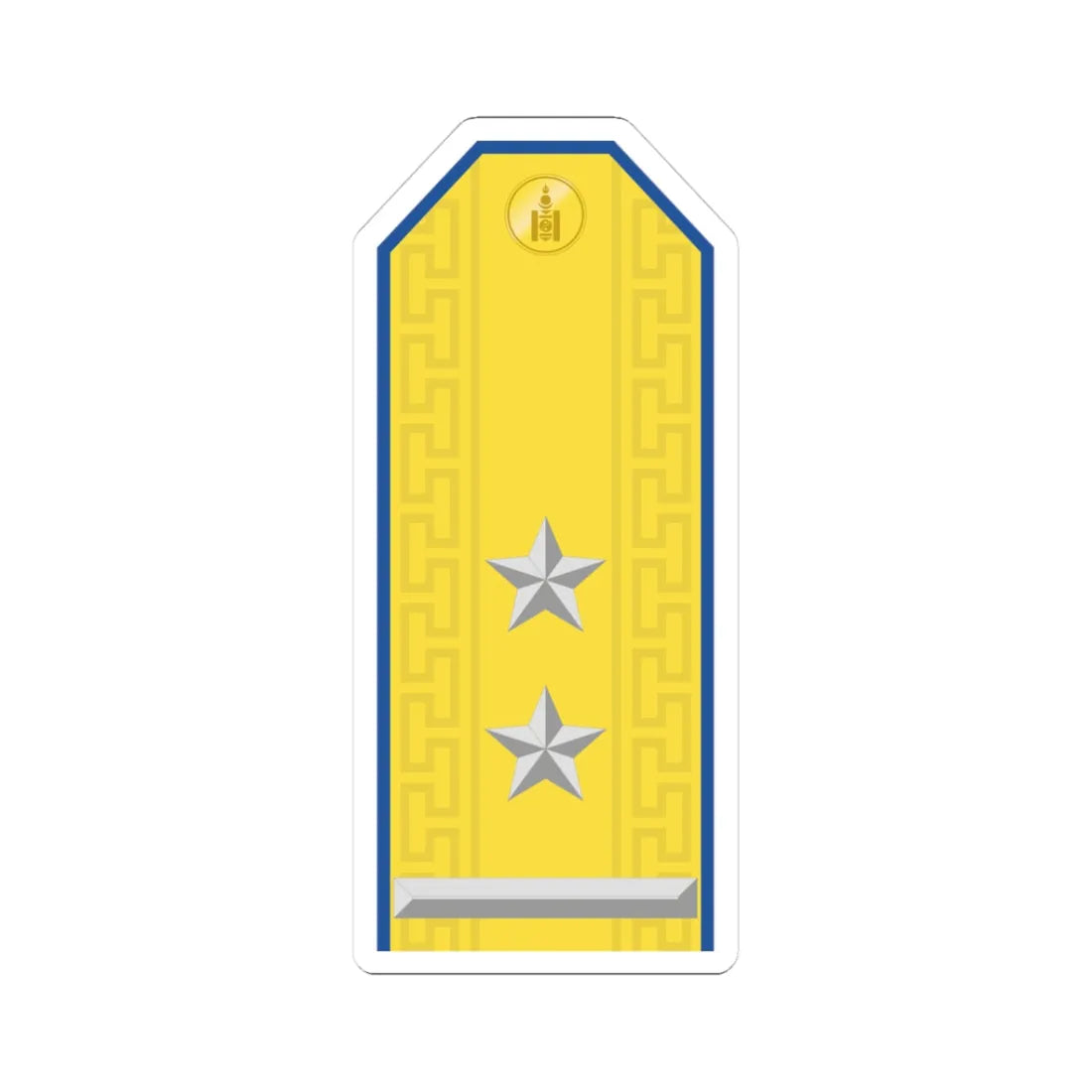 Mongolian Air force LTC parade (Mongolia) (Military Rank) STICKER Vinyl Kiss-Cut Decal 3 Inch White - The Sticker Space