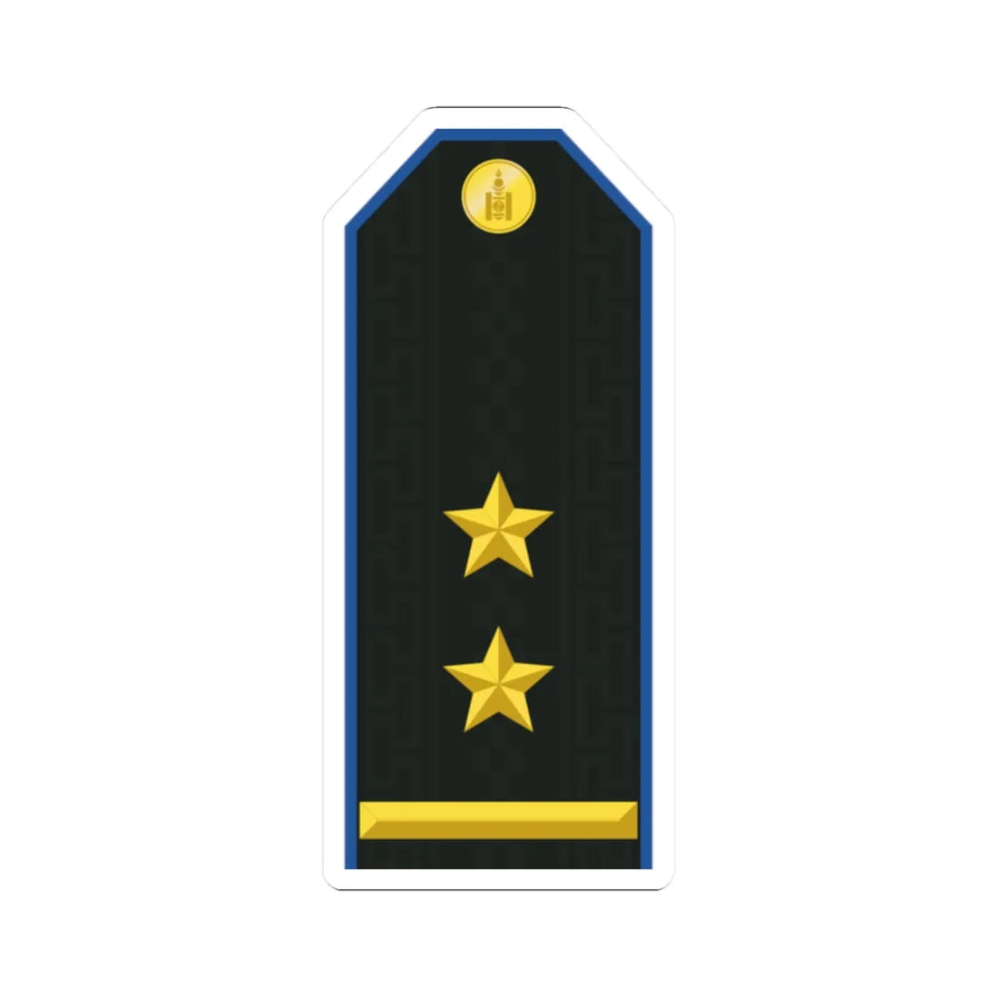 Mongolian Air force LTC service (Mongolia) (Military Rank) STICKER Vinyl Kiss-Cut Decal 2 Inch White - The Sticker Space