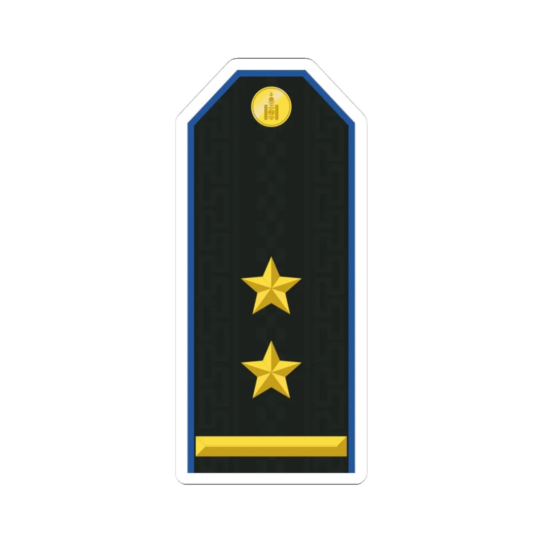 Mongolian Air force LTC service (Mongolia) (Military Rank) STICKER Vinyl Kiss-Cut Decal 3 Inch White - The Sticker Space