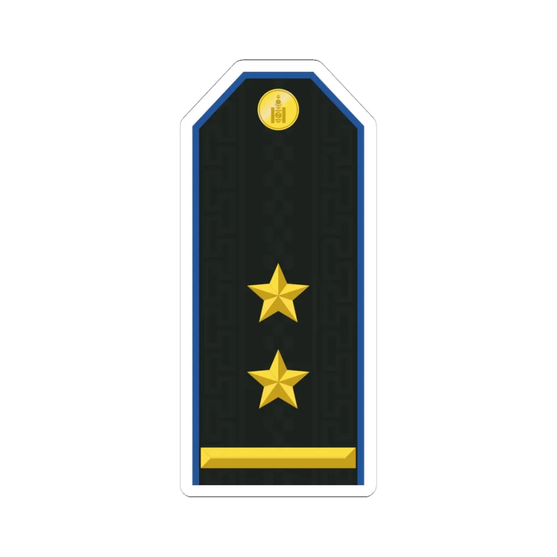 Mongolian Air force LTC service (Mongolia) (Military Rank) STICKER Vinyl Kiss-Cut Decal 4 Inch White - The Sticker Space