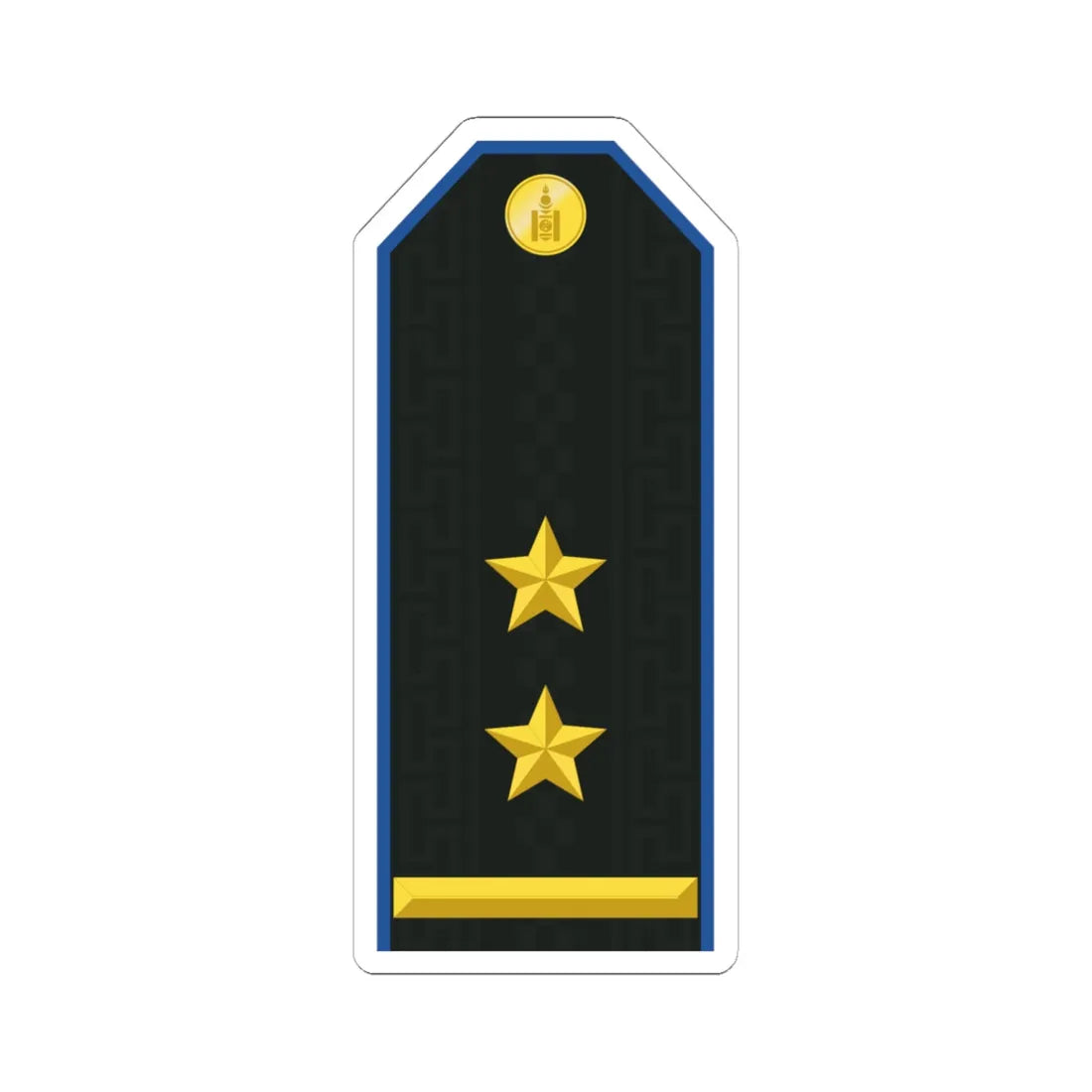 Mongolian Air force LTC service (Mongolia) (Military Rank) STICKER Vinyl Kiss-Cut Decal 6 Inch White - The Sticker Space