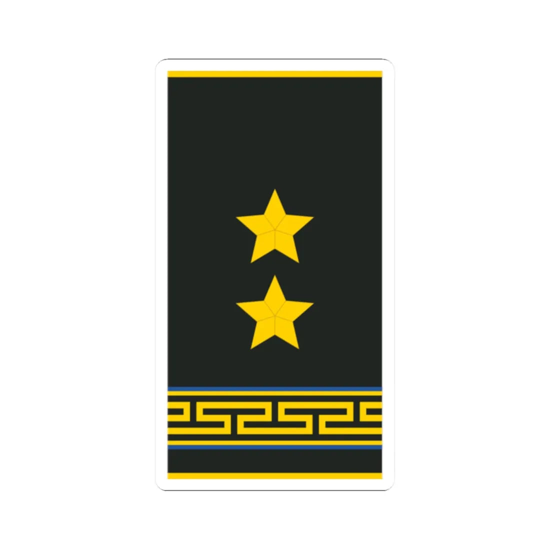 Mongolian Air force LTC shirt (Mongolia) (Military Rank) STICKER Vinyl Kiss-Cut Decal 2 Inch White - The Sticker Space