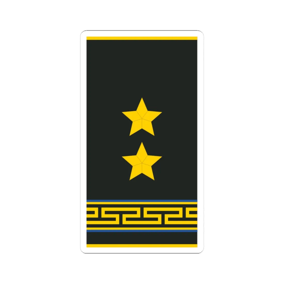 Mongolian Air force LTC shirt (Mongolia) (Military Rank) STICKER Vinyl Kiss-Cut Decal - The Sticker Space