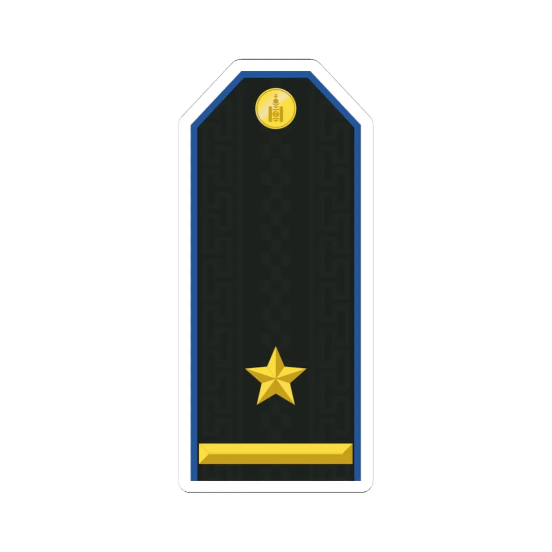 Mongolian Air force MAJ service (Mongolia) (Military Rank) STICKER Vinyl Kiss-Cut Decal 3 Inch White - The Sticker Space