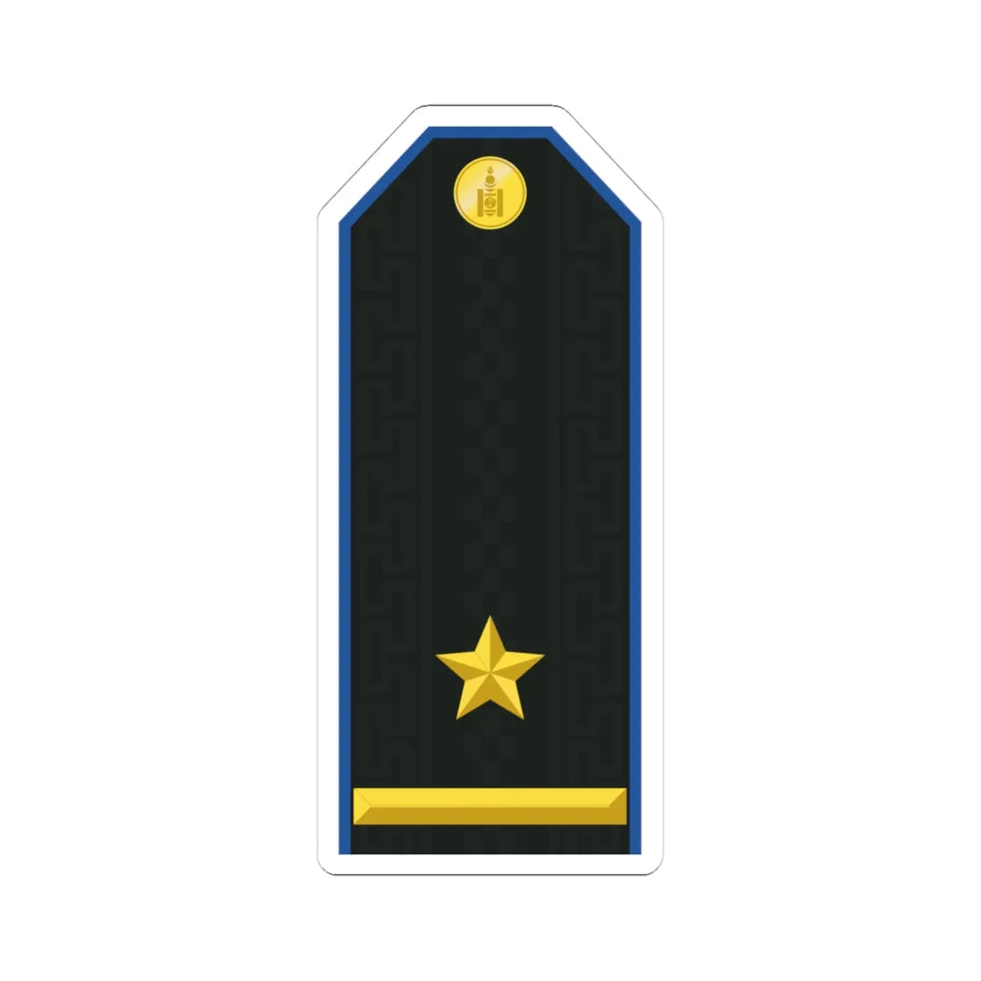 Mongolian Air force MAJ service (Mongolia) (Military Rank) STICKER Vinyl Kiss-Cut Decal 4 Inch White - The Sticker Space