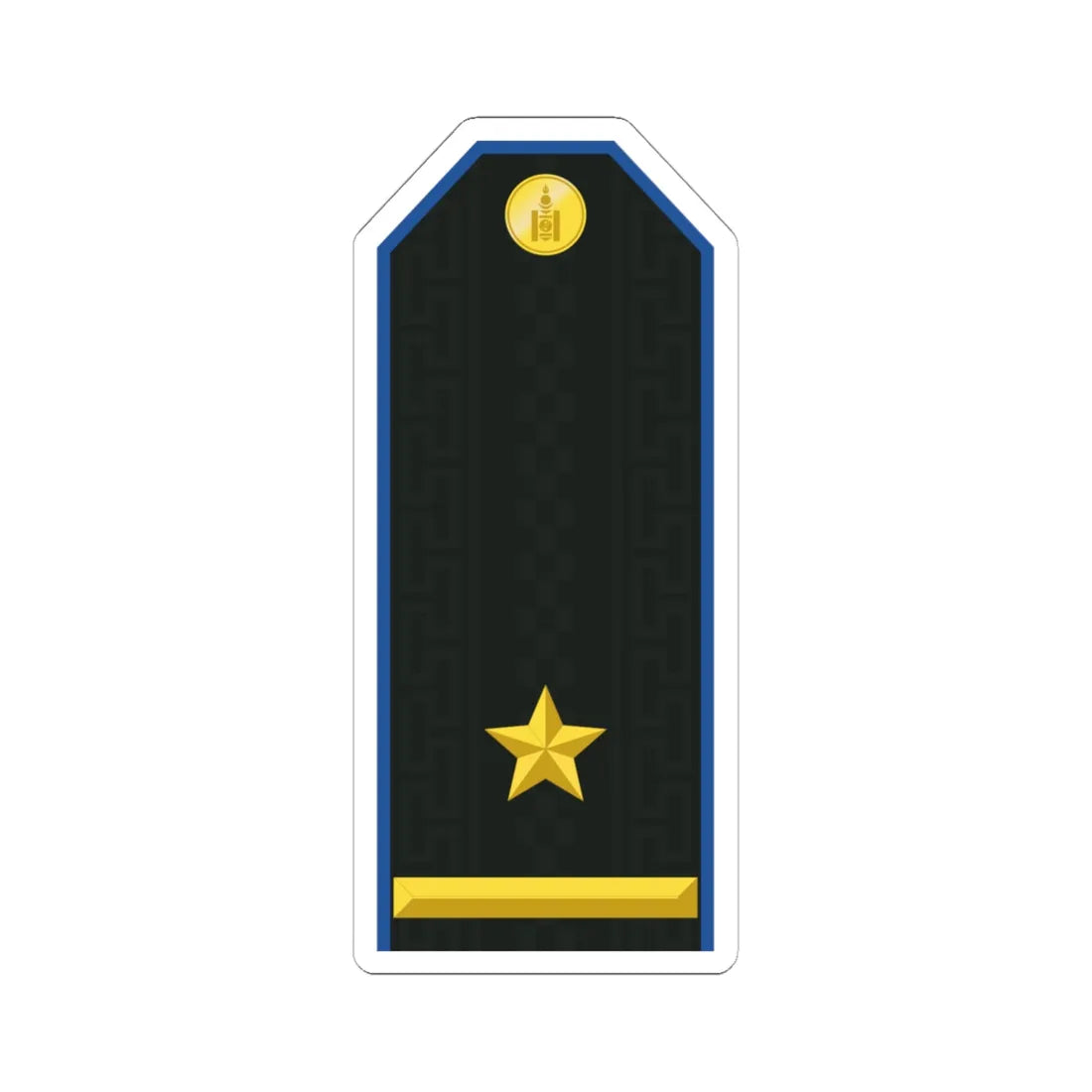 Mongolian Air force MAJ service (Mongolia) (Military Rank) STICKER Vinyl Kiss-Cut Decal 6 Inch White - The Sticker Space