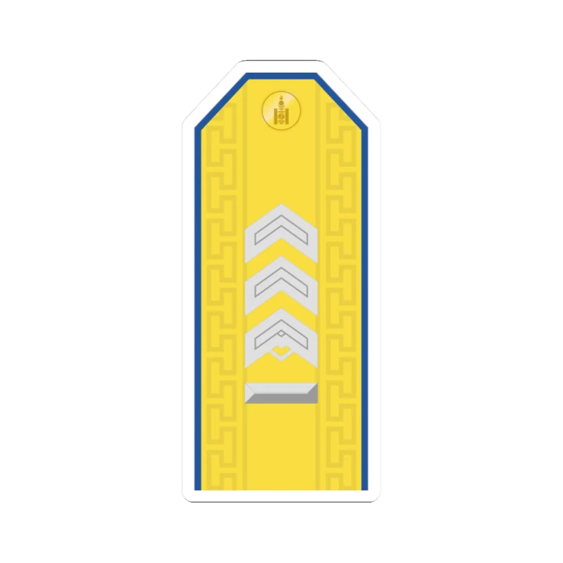 Mongolian Air force MSG parade (Mongolia) (Military Rank) STICKER Vinyl Kiss-Cut Decal 2 Inch White - The Sticker Space
