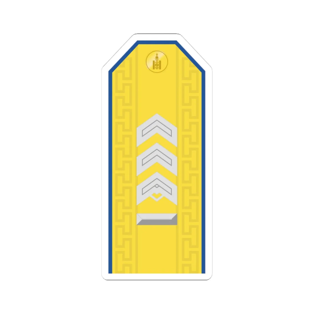 Mongolian Air force MSG parade (Mongolia) (Military Rank) STICKER Vinyl Kiss-Cut Decal 3 Inch White - The Sticker Space