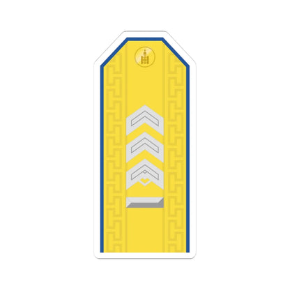 Mongolian Air force MSG parade (Mongolia) (Military Rank) STICKER Vinyl Kiss-Cut Decal 3 Inch White - The Sticker Space