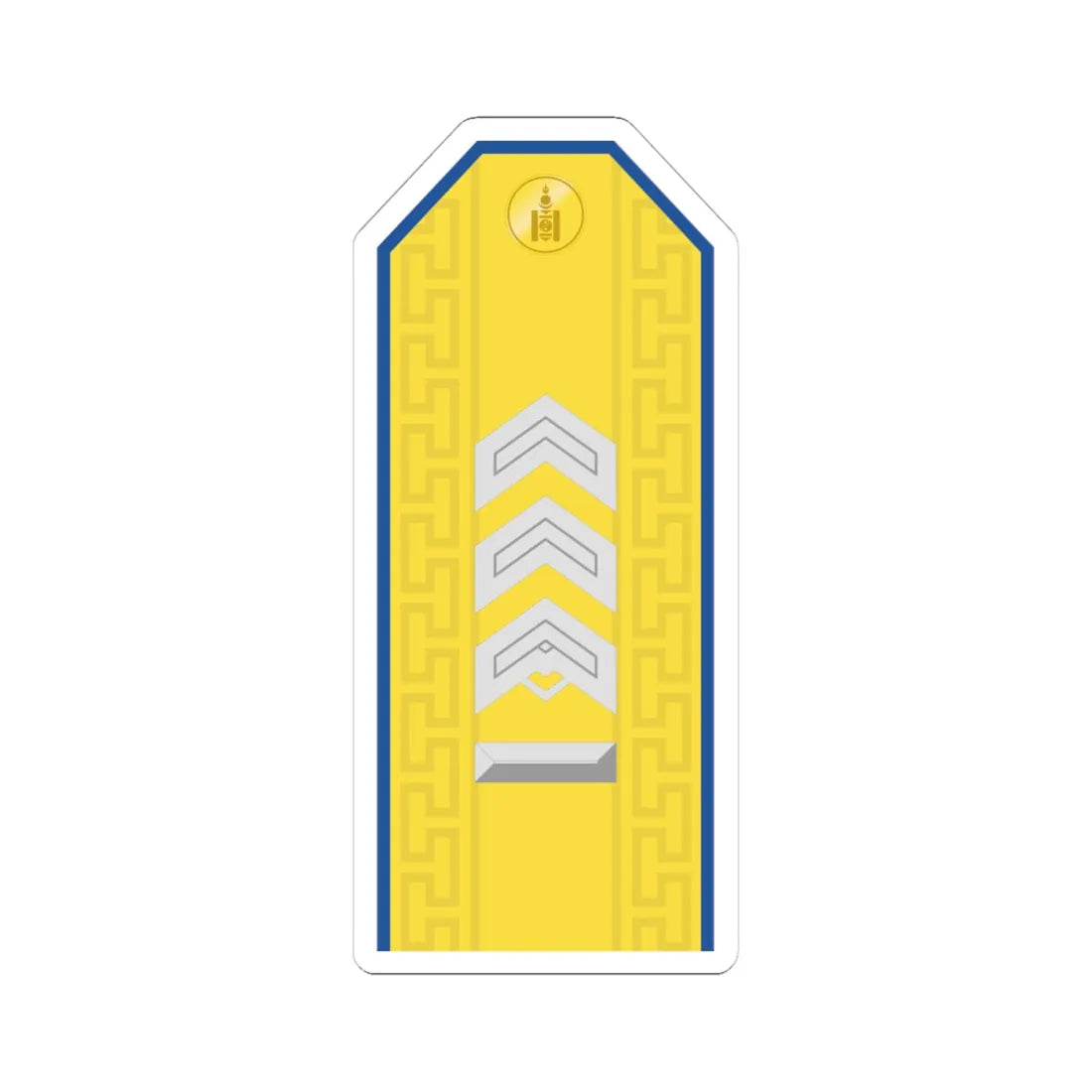 Mongolian Air force MSG parade (Mongolia) (Military Rank) STICKER Vinyl Kiss-Cut Decal 4 Inch White - The Sticker Space