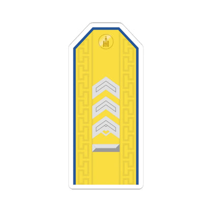 Mongolian Air force MSG parade (Mongolia) (Military Rank) STICKER Vinyl Kiss-Cut Decal 4 Inch White - The Sticker Space