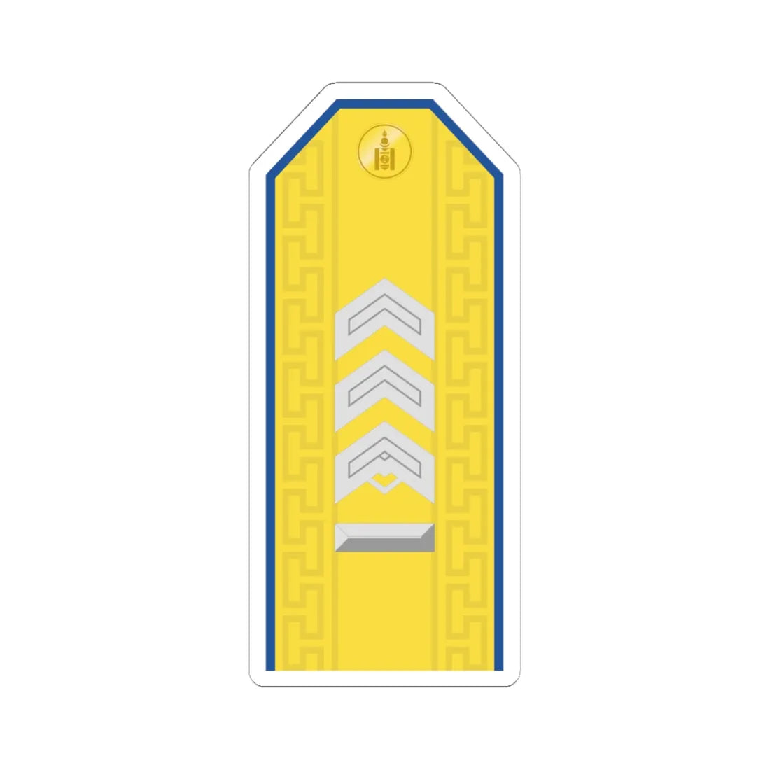 Mongolian Air force MSG parade (Mongolia) (Military Rank) STICKER Vinyl Kiss-Cut Decal 6 Inch White - The Sticker Space