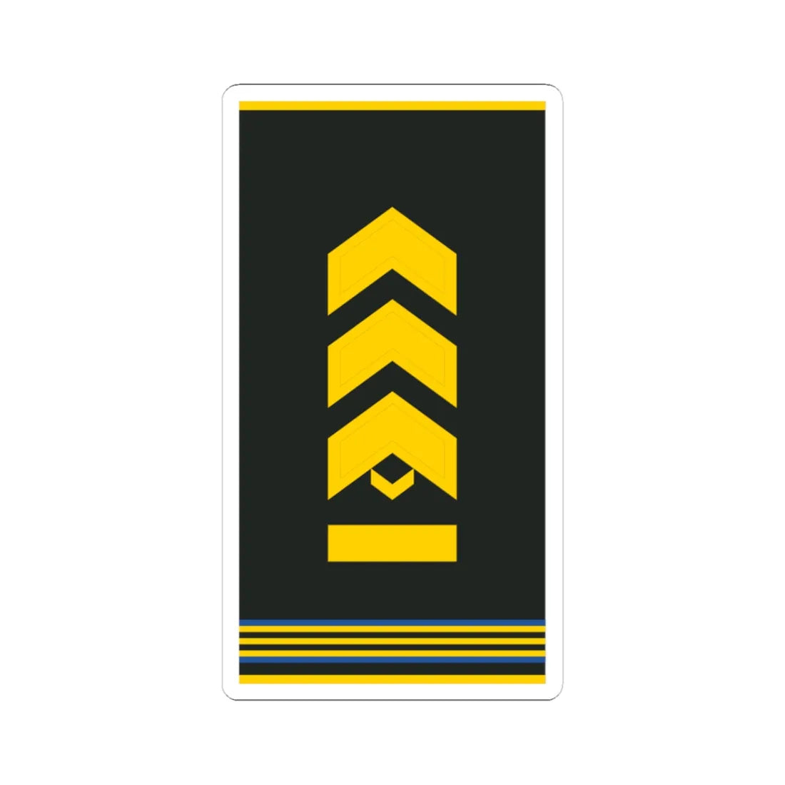 Mongolian Air force MSG shirt (Mongolia) (Military Rank) STICKER Vinyl Kiss-Cut Decal 3 Inch White - The Sticker Space