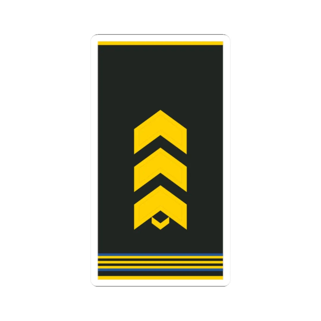 Mongolian Air force SSG shirt (Mongolia) (Military Rank) STICKER Vinyl Kiss-Cut Decal 2 Inch White - The Sticker Space