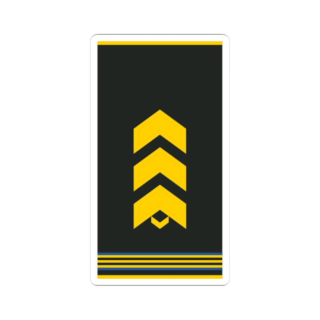 Mongolian Air force SSG shirt (Mongolia) (Military Rank) STICKER Vinyl Kiss-Cut Decal 4 Inch White - The Sticker Space