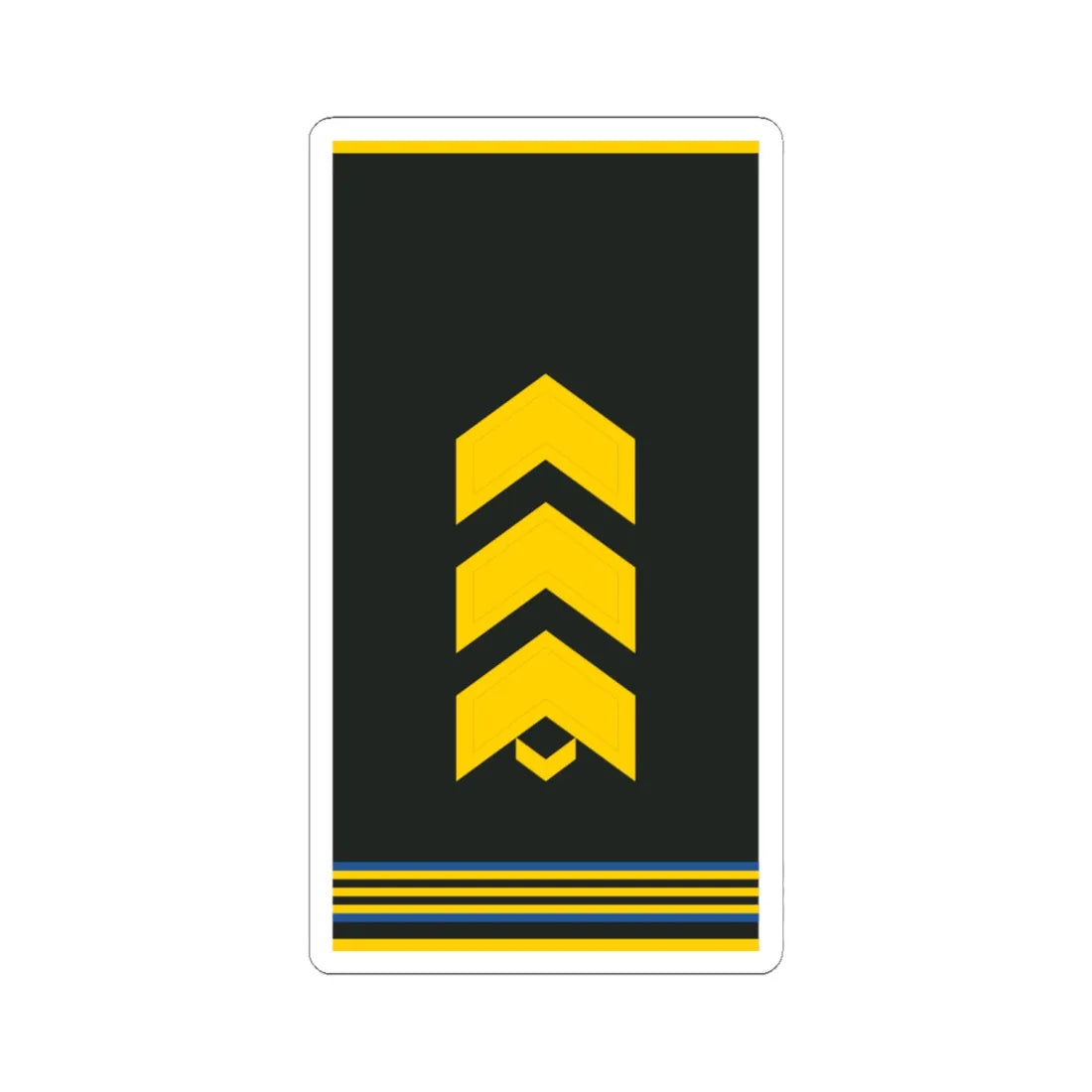 Mongolian Air force SSG shirt (Mongolia) (Military Rank) STICKER Vinyl Kiss-Cut Decal 6 Inch White - The Sticker Space