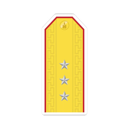 Mongolian Army 1LT parade (Mongolia) (Military Rank) STICKER Vinyl Kiss-Cut Decal 3 Inch White - The Sticker Space