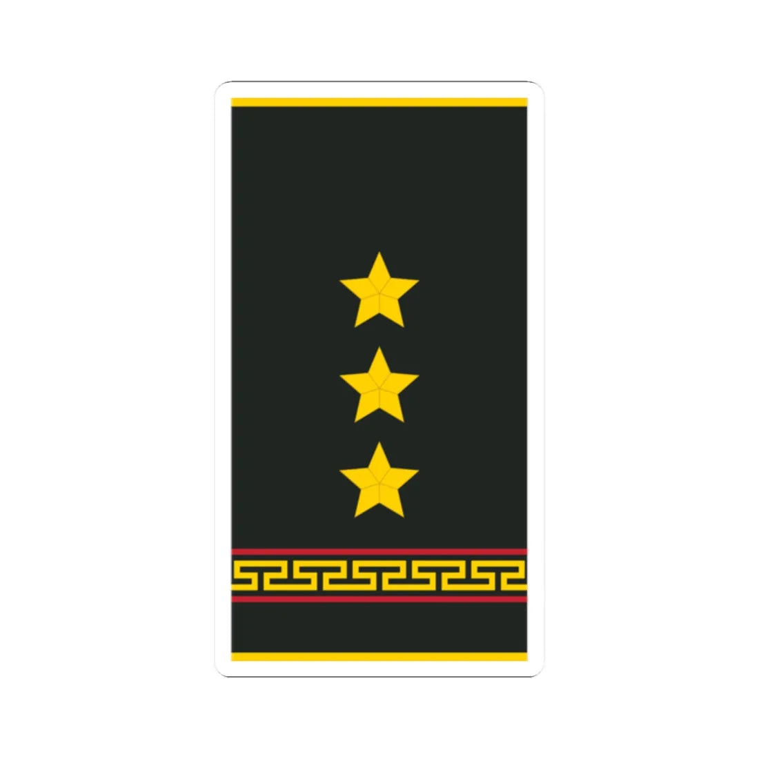 Mongolian Army 1LT shirt (Mongolia) (Military Rank) STICKER Vinyl Kiss-Cut Decal 2 Inch White - The Sticker Space