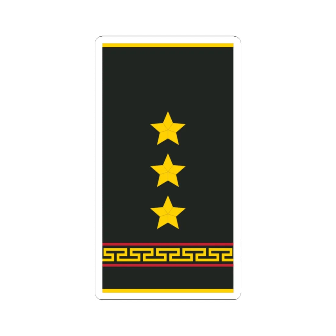 Mongolian Army 1LT shirt (Mongolia) (Military Rank) STICKER Vinyl Kiss-Cut Decal 3 Inch White - The Sticker Space