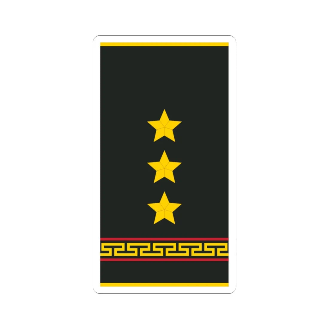 Mongolian Army 1LT shirt (Mongolia) (Military Rank) STICKER Vinyl Kiss-Cut Decal 4 Inch White - The Sticker Space