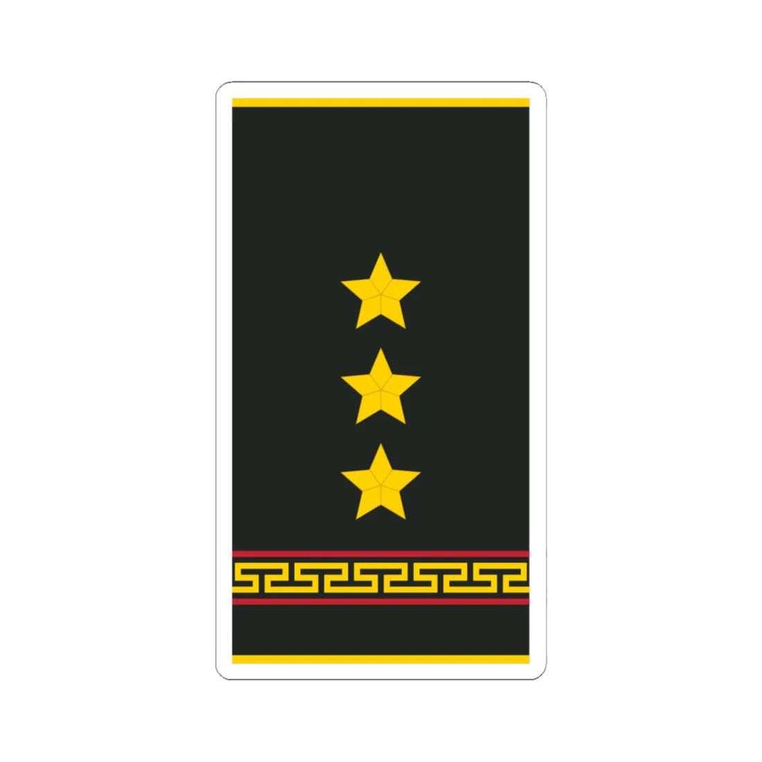 Mongolian Army 1LT shirt (Mongolia) (Military Rank) STICKER Vinyl Kiss-Cut Decal 6 Inch White - The Sticker Space