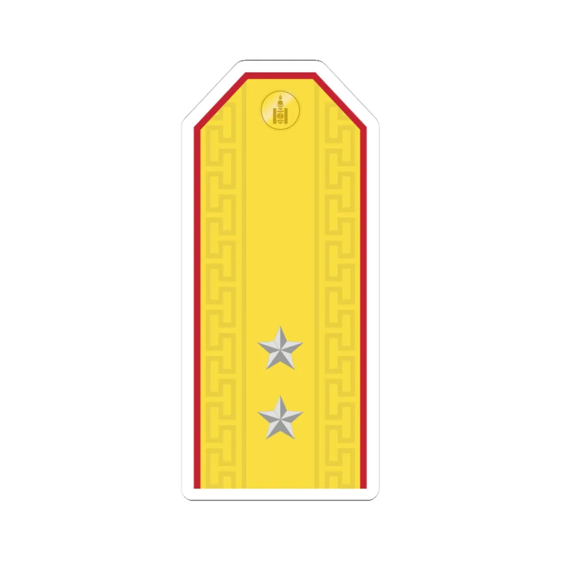 Mongolian Army 2LT parade (Mongolia) (Military Rank) STICKER Vinyl Kiss-Cut Decal 3 Inch White - The Sticker Space