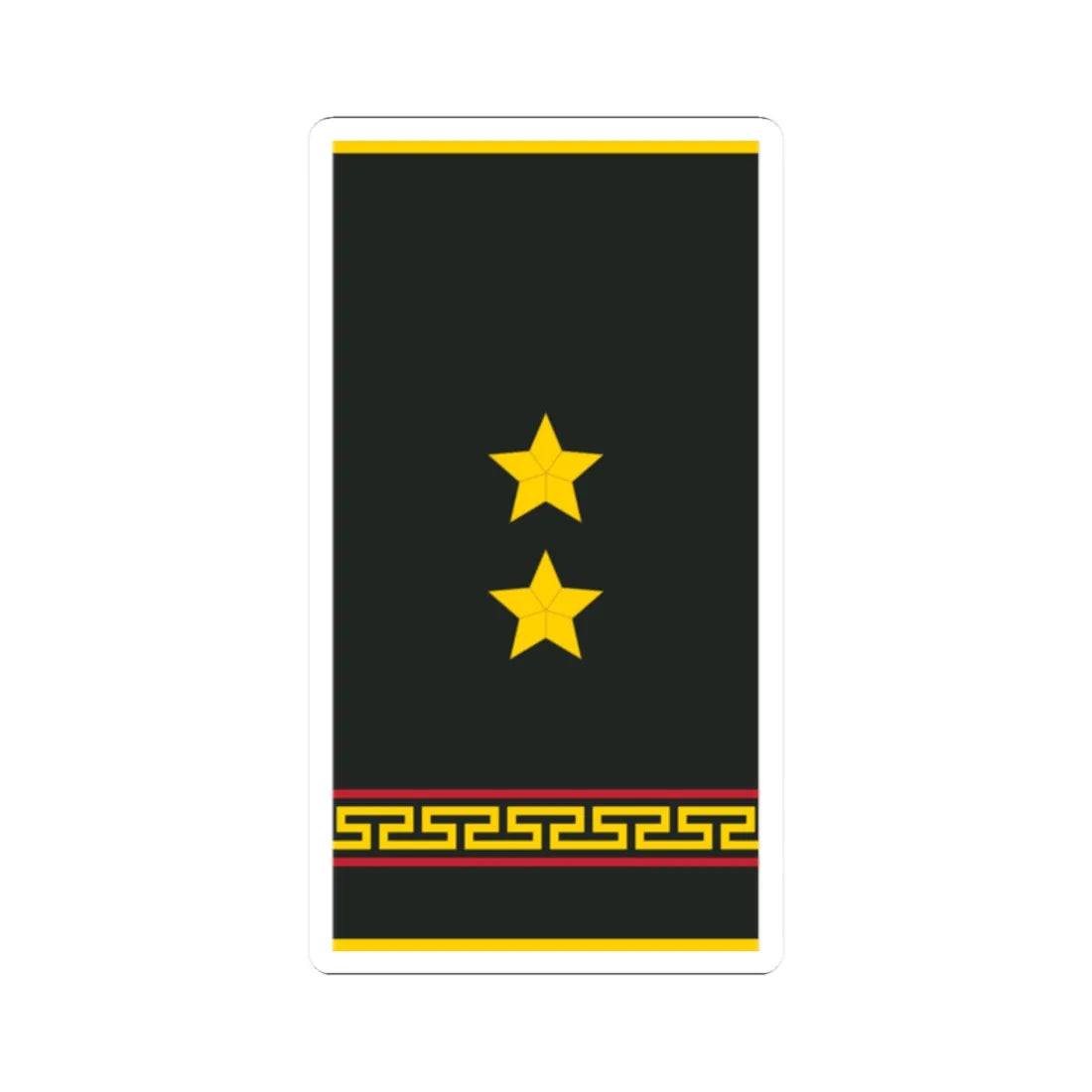 Mongolian Army 2LT shirt (Mongolia) (Military Rank) STICKER Vinyl Kiss-Cut Decal 2 Inch White - The Sticker Space