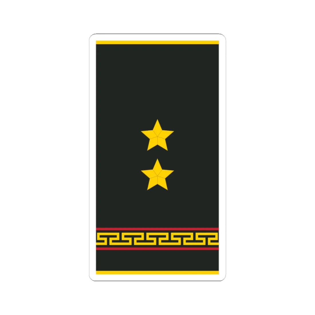 Mongolian Army 2LT shirt (Mongolia) (Military Rank) STICKER Vinyl Kiss-Cut Decal 3 Inch White - The Sticker Space