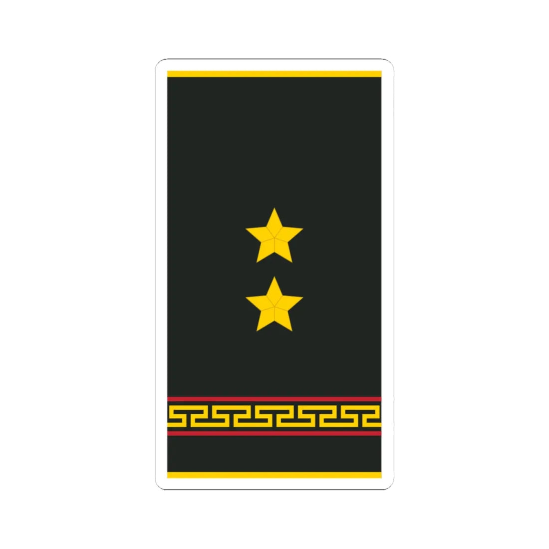 Mongolian Army 2LT shirt (Mongolia) (Military Rank) STICKER Vinyl Kiss-Cut Decal - The Sticker Space