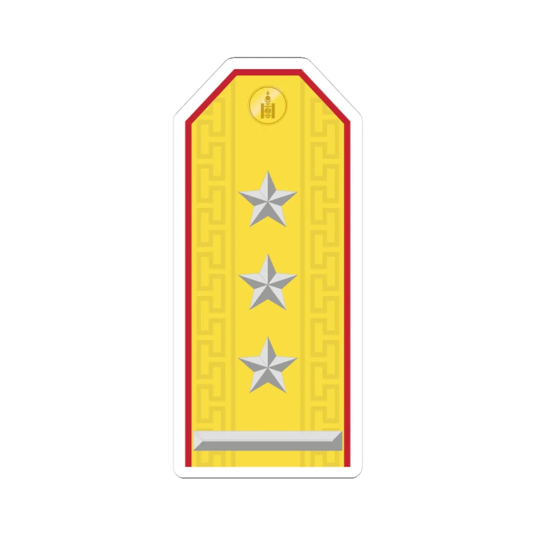 Mongolian Army COL parade (Mongolia) (Military Rank) STICKER Vinyl Kiss-Cut Decal 3 Inch White - The Sticker Space