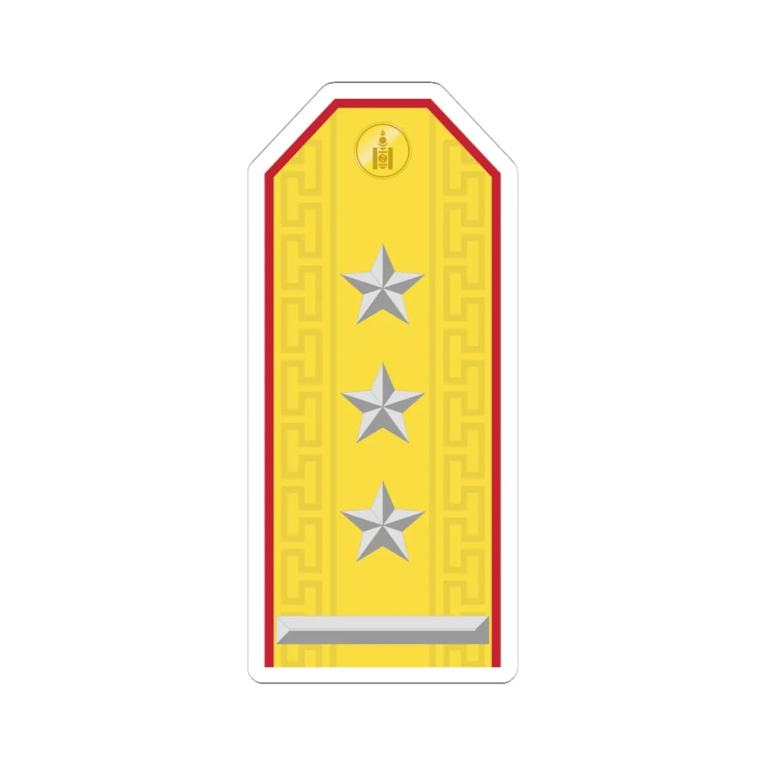 Mongolian Army COL parade (Mongolia) (Military Rank) STICKER Vinyl Kiss-Cut Decal 4 Inch White - The Sticker Space