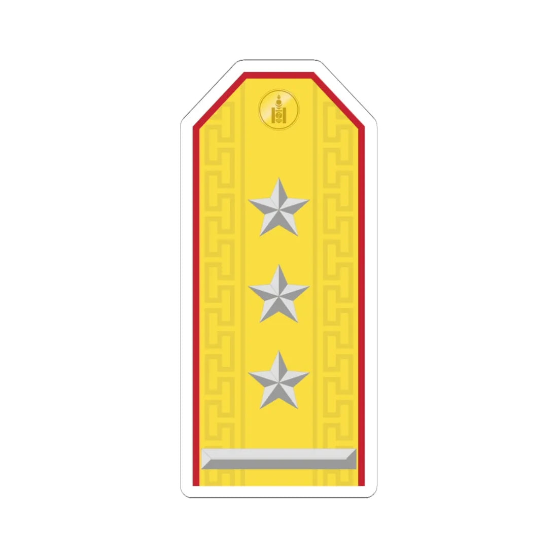 Mongolian Army COL parade (Mongolia) (Military Rank) STICKER Vinyl Kiss-Cut Decal 6 Inch White - The Sticker Space