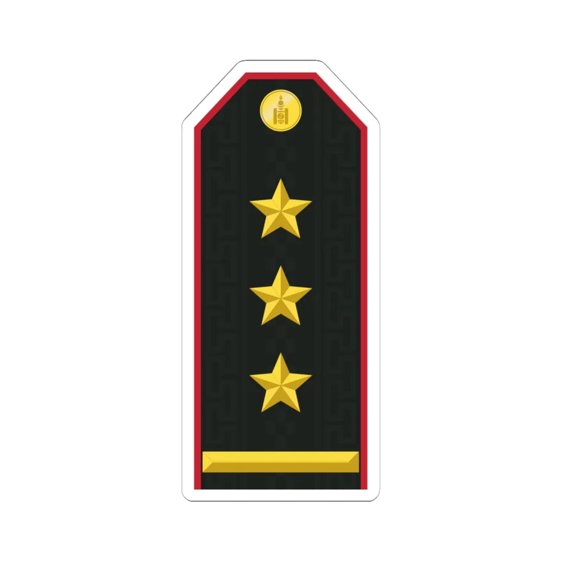 Mongolian Army COL service (Mongolia) (Military Rank) STICKER Vinyl Kiss-Cut Decal 6 Inch White - The Sticker Space