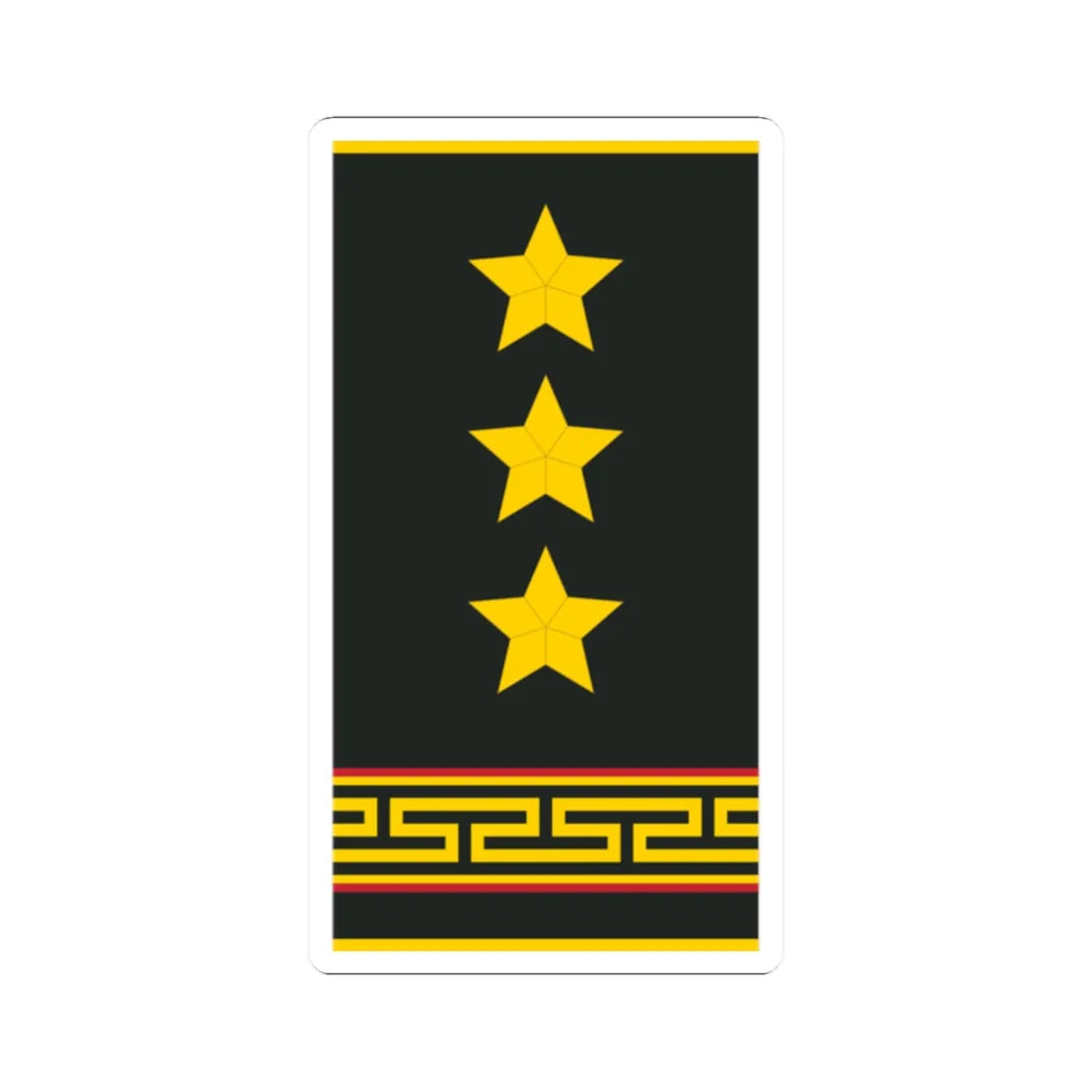 Mongolian Army COL shirt (Mongolia) (Military Rank) STICKER Vinyl Kiss-Cut Decal 2 Inch White - The Sticker Space