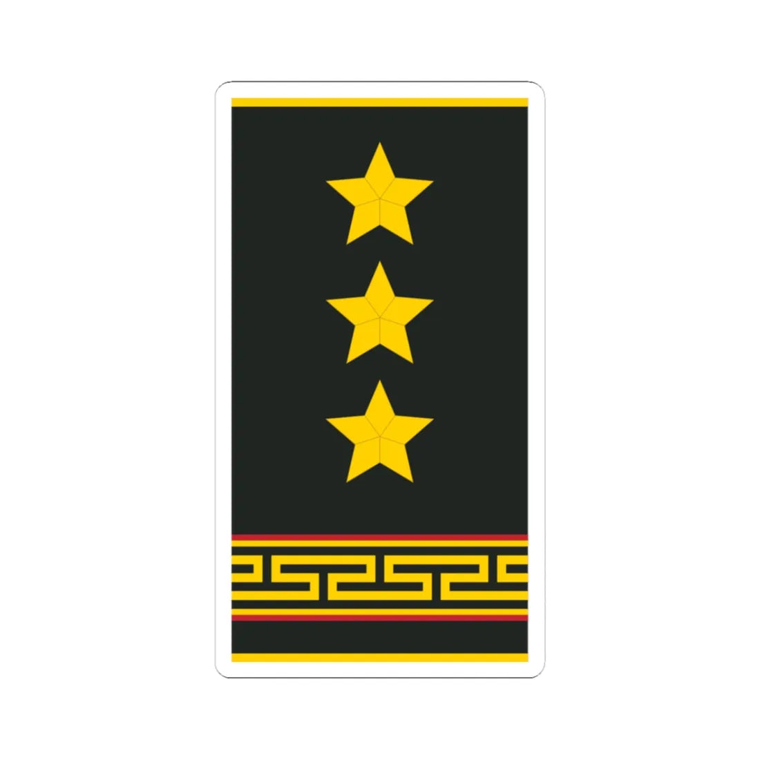 Mongolian Army COL shirt (Mongolia) (Military Rank) STICKER Vinyl Kiss-Cut Decal 3 Inch White - The Sticker Space
