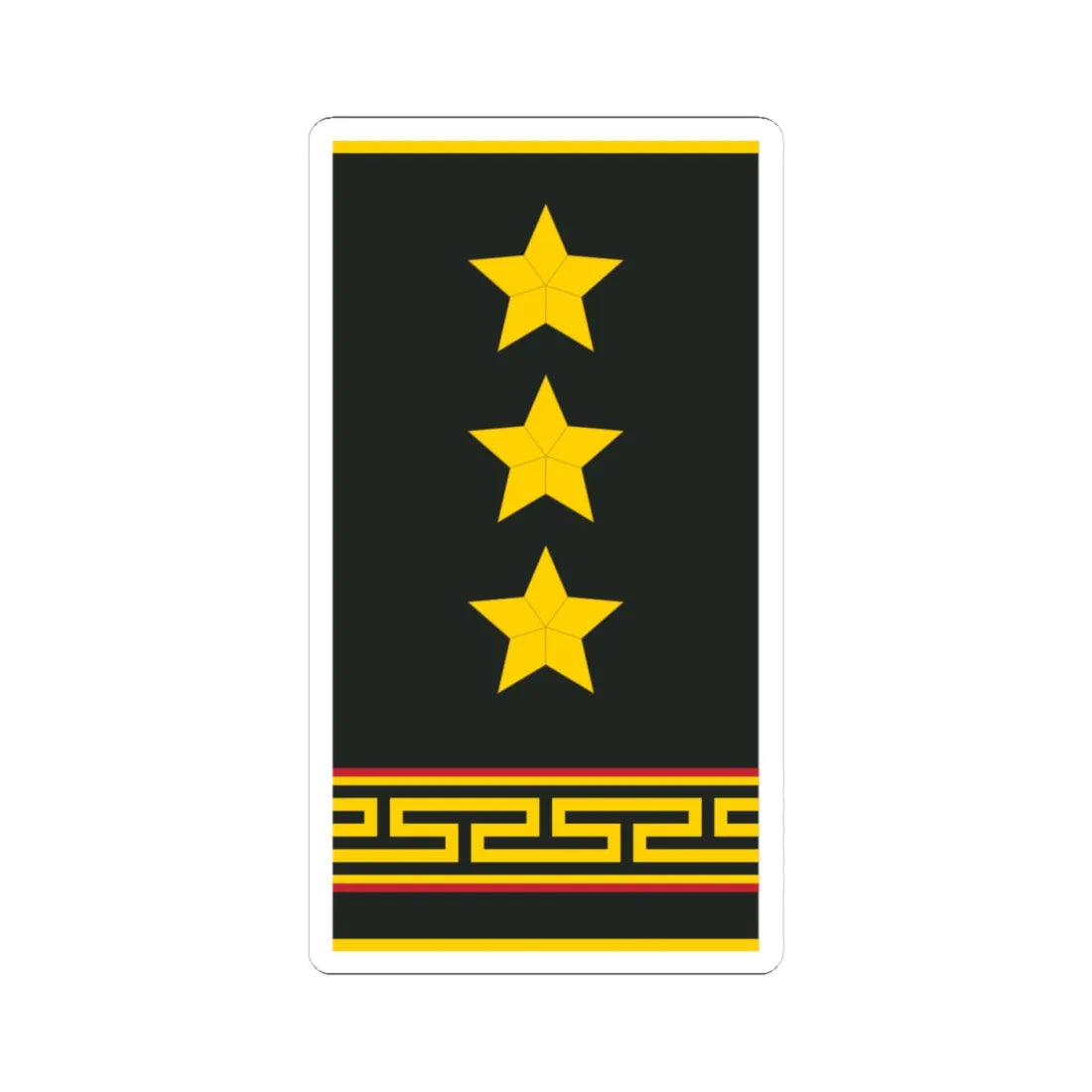 Mongolian Army COL shirt (Mongolia) (Military Rank) STICKER Vinyl Kiss-Cut Decal 4 Inch White - The Sticker Space