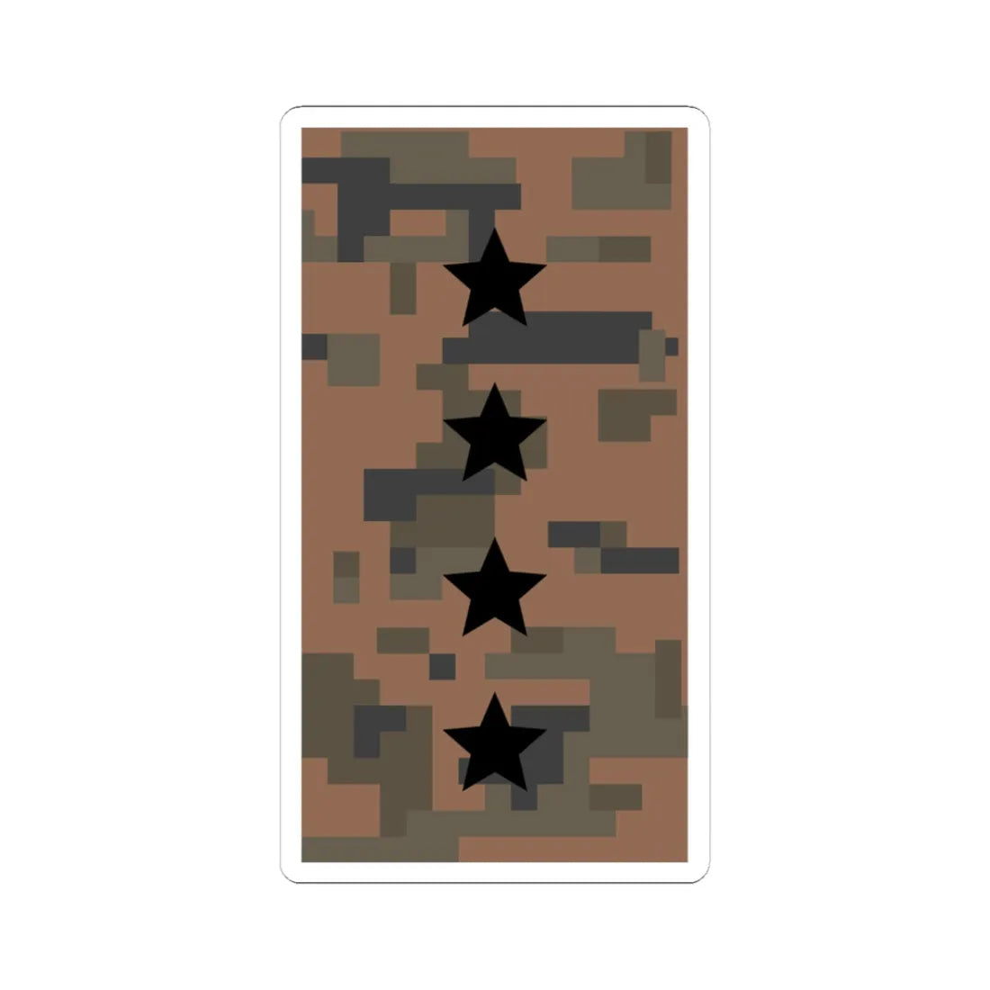 Mongolian Army CPT field (Mongolia) (Military Rank) STICKER Vinyl Kiss-Cut Decal 3 Inch White - The Sticker Space