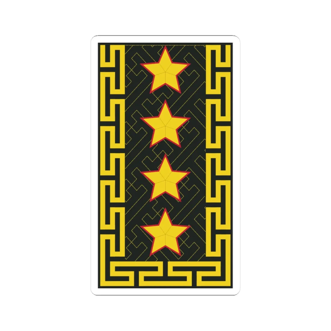 Mongolian Army GEN shirt (Mongolia) (Military Rank) STICKER Vinyl Kiss-Cut Decal 3 Inch White - The Sticker Space