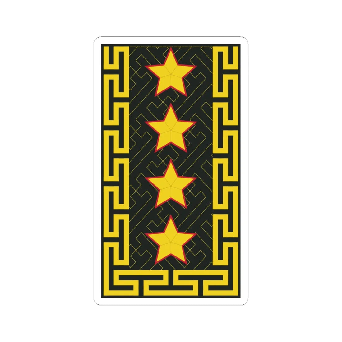 Mongolian Army GEN shirt (Mongolia) (Military Rank) STICKER Vinyl Kiss-Cut Decal 6 Inch White - The Sticker Space