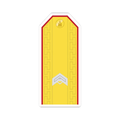 Mongolian Army JSG parade (Mongolia) (Military Rank) STICKER Vinyl Kiss-Cut Decal 3 Inch White - The Sticker Space