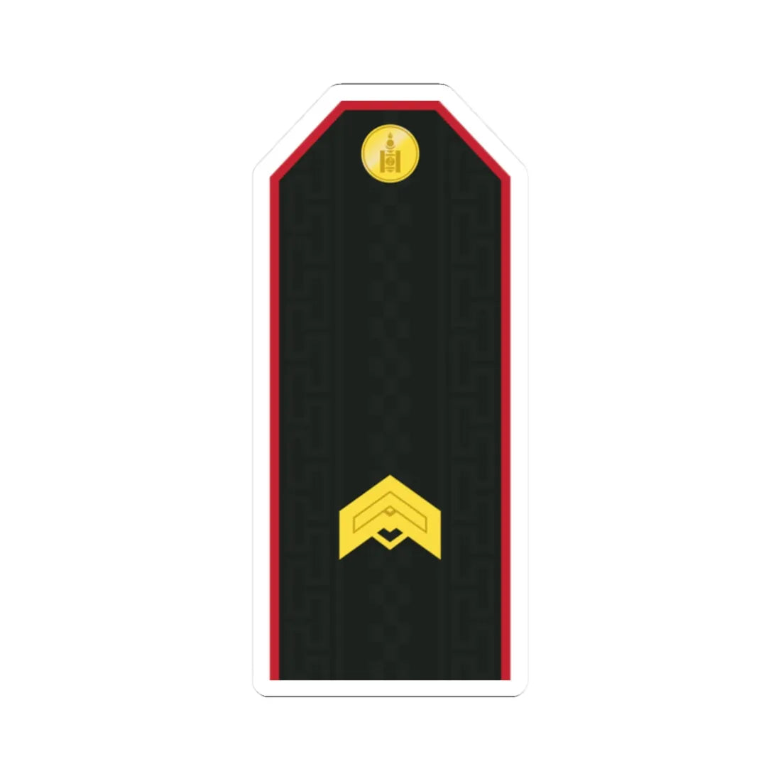 Mongolian Army JSG service (Mongolia) (Military Rank) STICKER Vinyl Kiss-Cut Decal 2 Inch White - The Sticker Space