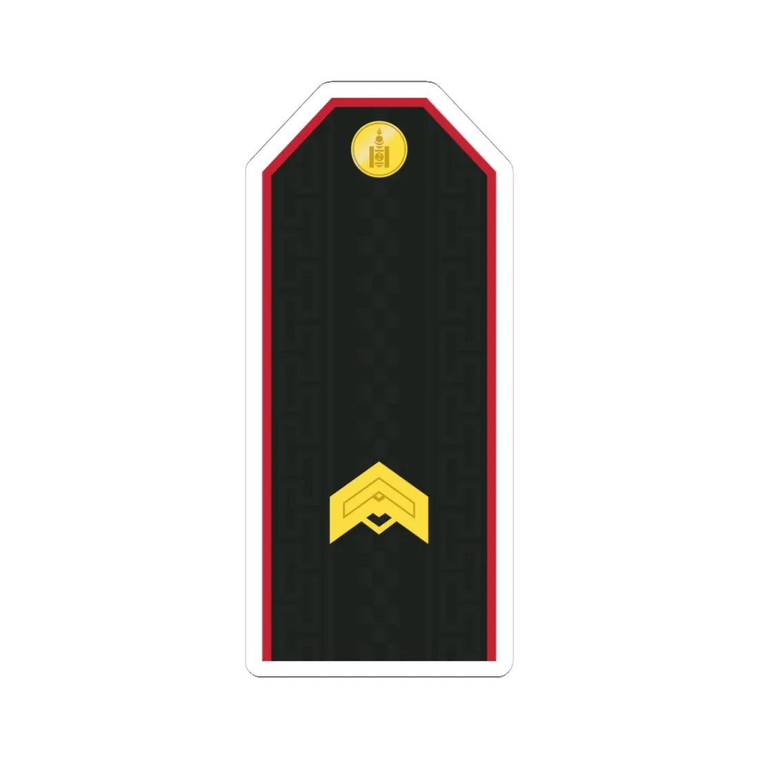 Mongolian Army JSG service (Mongolia) (Military Rank) STICKER Vinyl Kiss-Cut Decal 4 Inch White - The Sticker Space
