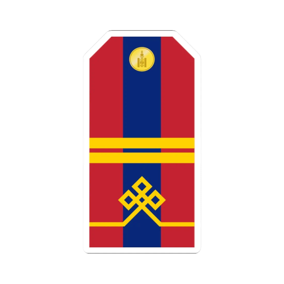 Mongolian Army Junior corporal parade 1990 1998 (Mongolia) (Military Rank) STICKER Vinyl Kiss-Cut Decal 2 Inch White - The Sticker Space