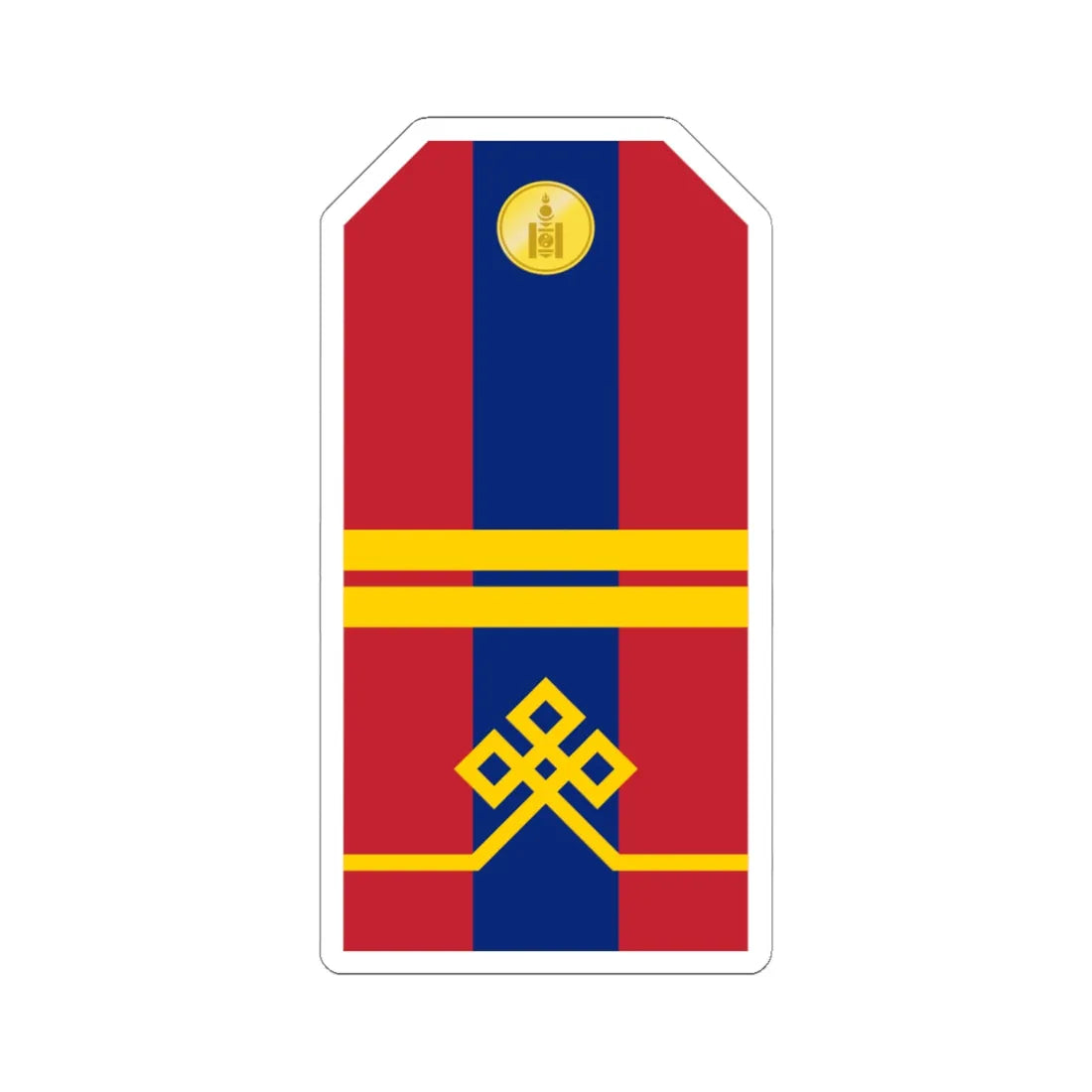 Mongolian Army Junior corporal parade 1990 1998 (Mongolia) (Military Rank) STICKER Vinyl Kiss-Cut Decal 6 Inch White - The Sticker Space