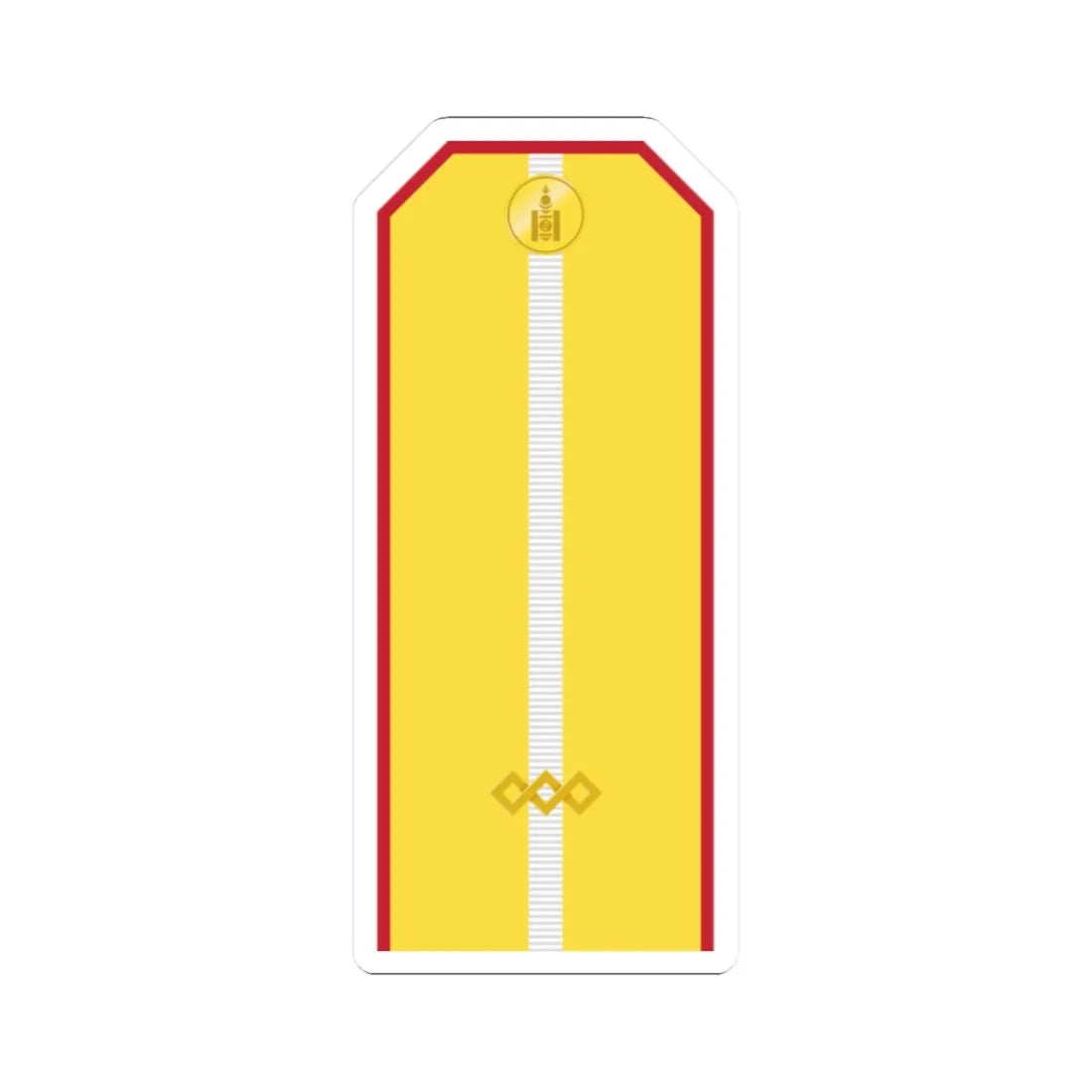 Mongolian Army Junior sergeant parade 1990 1998 (Mongolia) (Military Rank) STICKER Vinyl Kiss-Cut Decal 2 Inch White - The Sticker Space