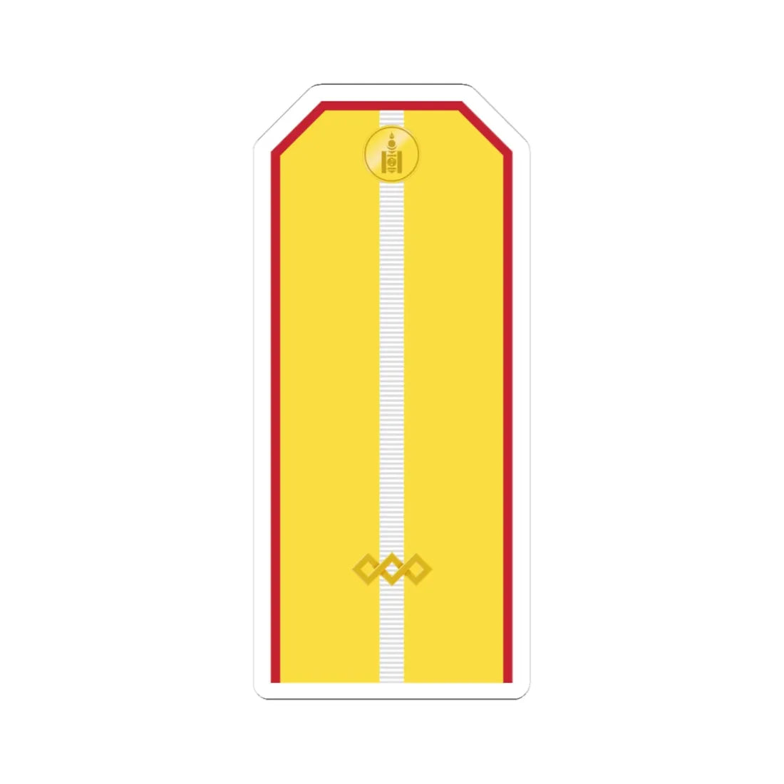 Mongolian Army Junior sergeant parade 1990 1998 (Mongolia) (Military Rank) STICKER Vinyl Kiss-Cut Decal 3 Inch White - The Sticker Space