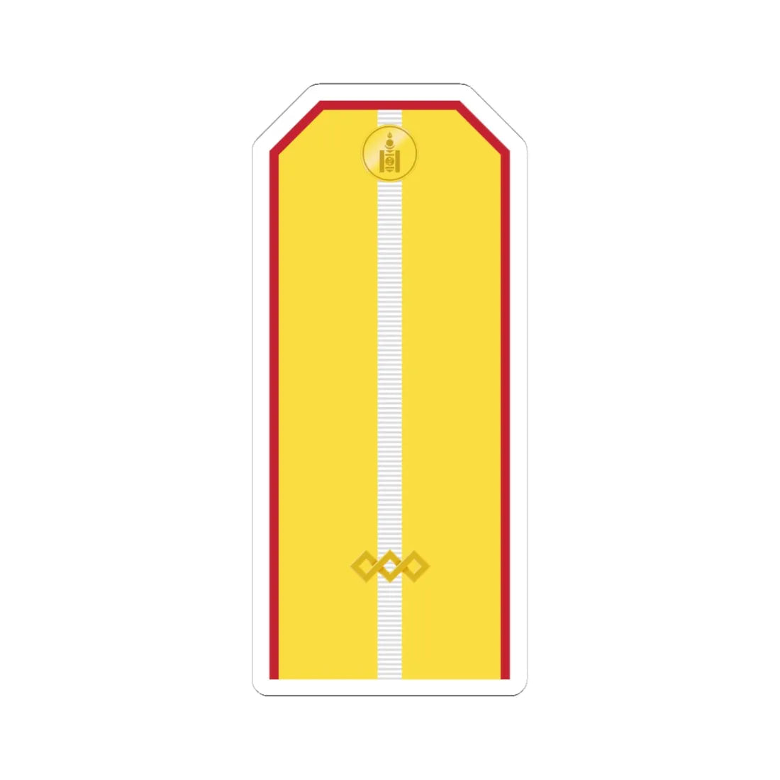 Mongolian Army Junior sergeant parade 1990 1998 (Mongolia) (Military Rank) STICKER Vinyl Kiss-Cut Decal 4 Inch White - The Sticker Space