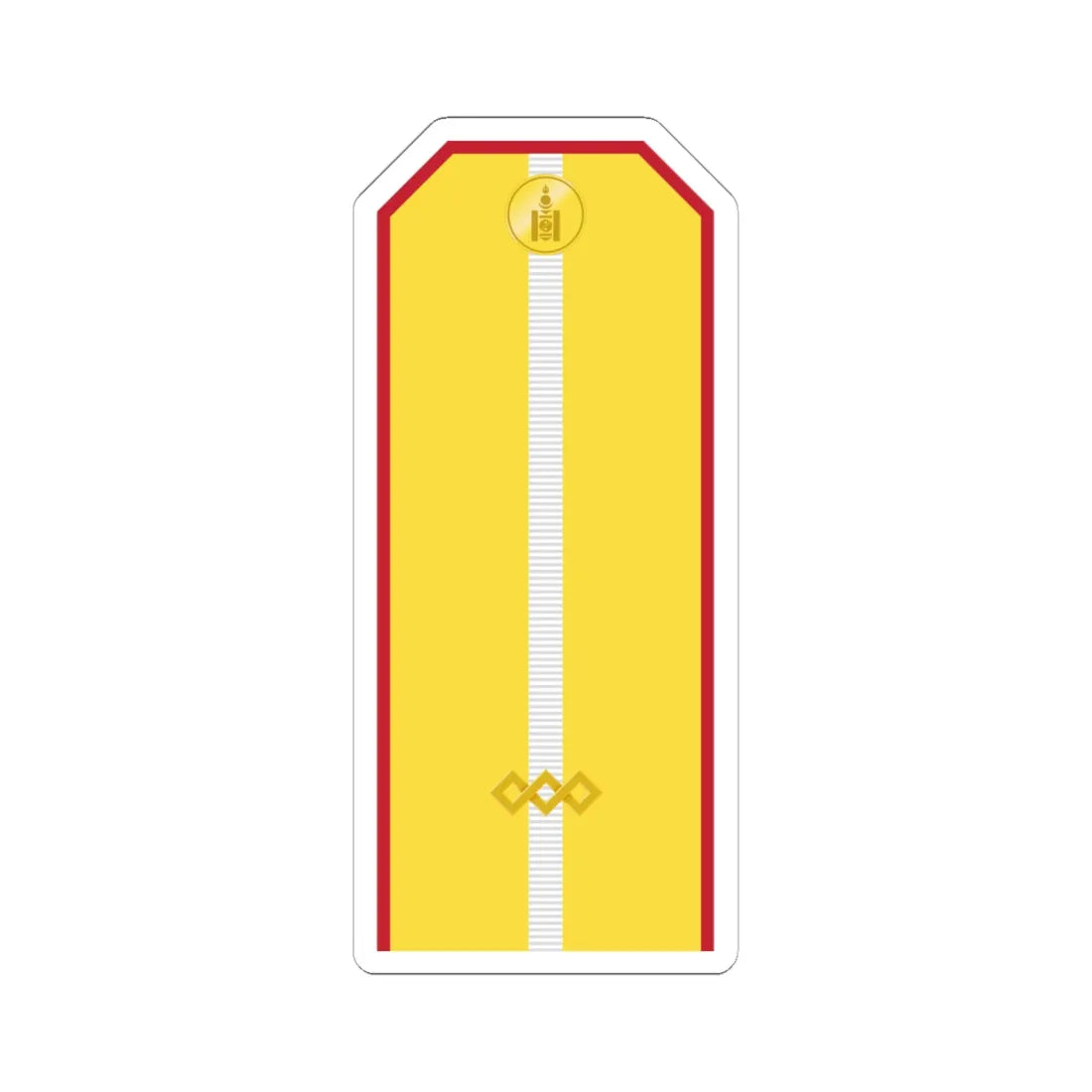 Mongolian Army Junior sergeant parade 1990 1998 (Mongolia) (Military Rank) STICKER Vinyl Kiss-Cut Decal 6 Inch White - The Sticker Space